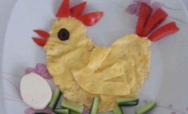 Çocuklara Kahvaltılar Etkinlikleri Tavuk Konulu Kahvaltı